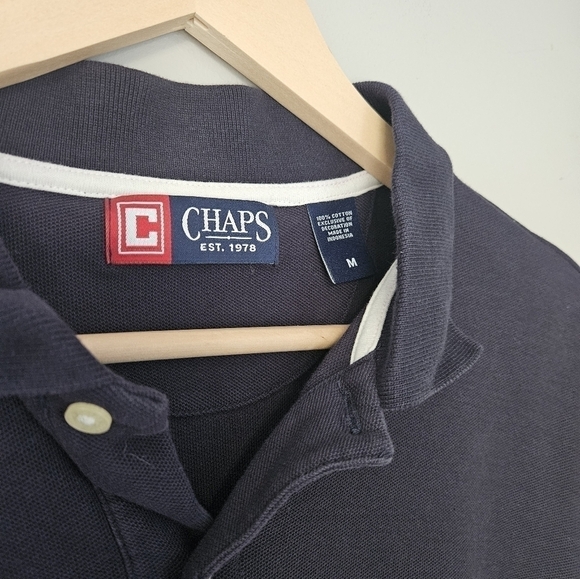 Chaps Ralph Lauren navy polo size medium  for men - Picture 2 of 5